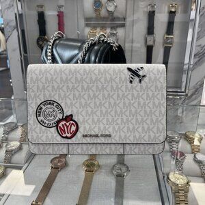 Michael Kors Cooper Large Embellished Signature Logo Travel Wallet 36R5LCOF6B